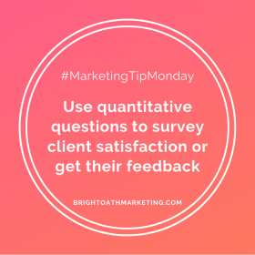 #MarketingTipMonday Quantitative Surveys