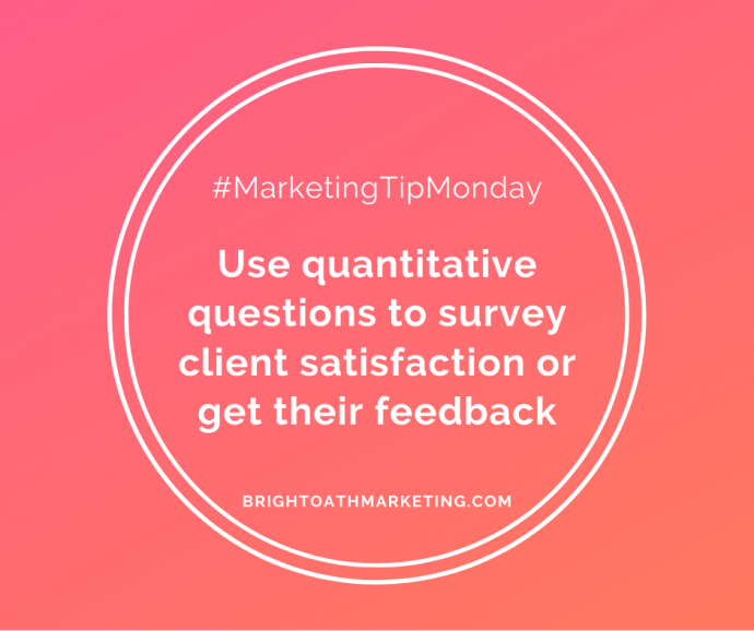 #MarketingTipMonday Quantitative Surveys